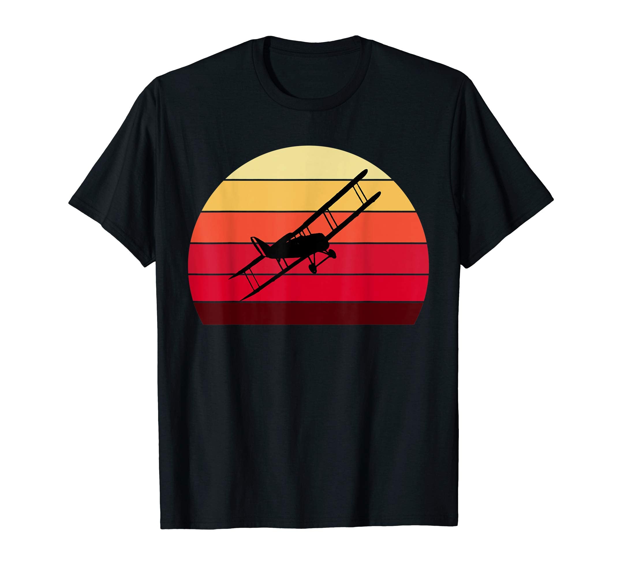 Airplane Silhouette Sunset Pilot T-Shirt - Streetwear Style Men Women - T-Shirt, Sweatshirt, Hoodie