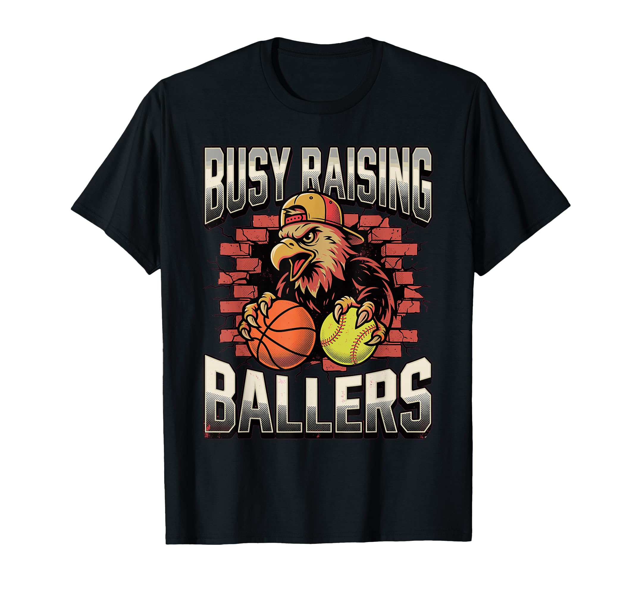 Busy Raising Ballers Sports Parent T-Shirt - Streetwear Style for Adults - T-Shirt, Sweatshirt, Hoodie
