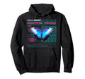 Beautiful Fragile L Blue Butterfly Hoodie - Novelty Apparel for Adults - T-Shirt, Sweatshirt, Hoodie