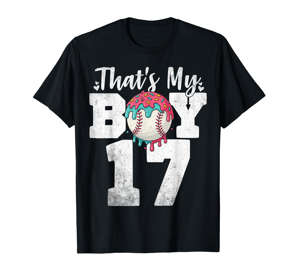 Thats My Baseball 17 Number Mom Dad 17 T-Shirt - Unique Graphic for Adults - T-Shirt, Sweatshirt, Hoodie