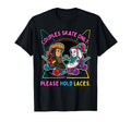 80S Roller Skate Couple Please Hold T-Shirt - Unique Graphic for Adults - T-Shirt, Sweatshirt, Hoodie