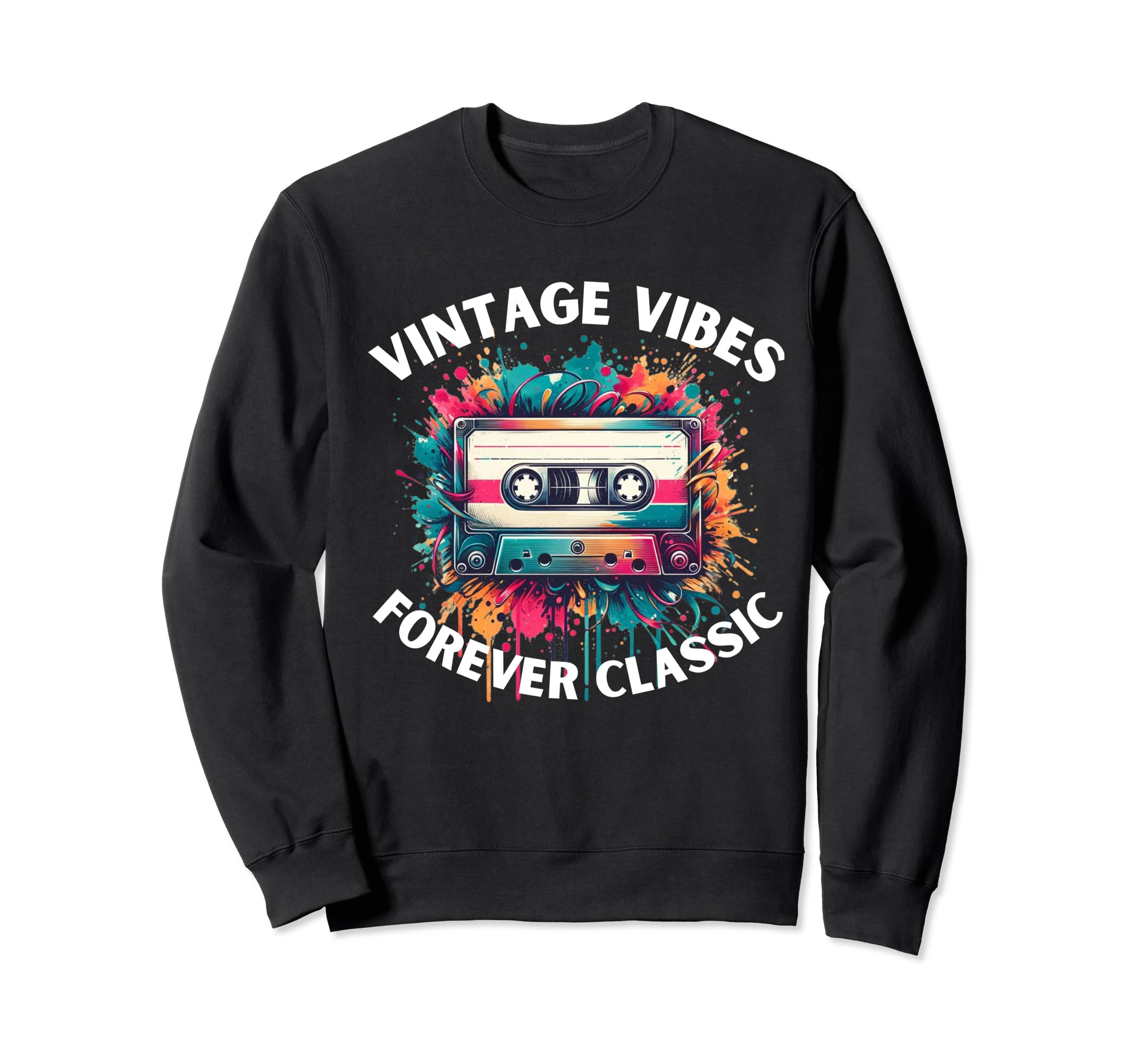 Water Color Cassette Tape Music Lover Sweatshirt - Minimalist Print Unisex - T-Shirt, Sweatshirt, Hoodie