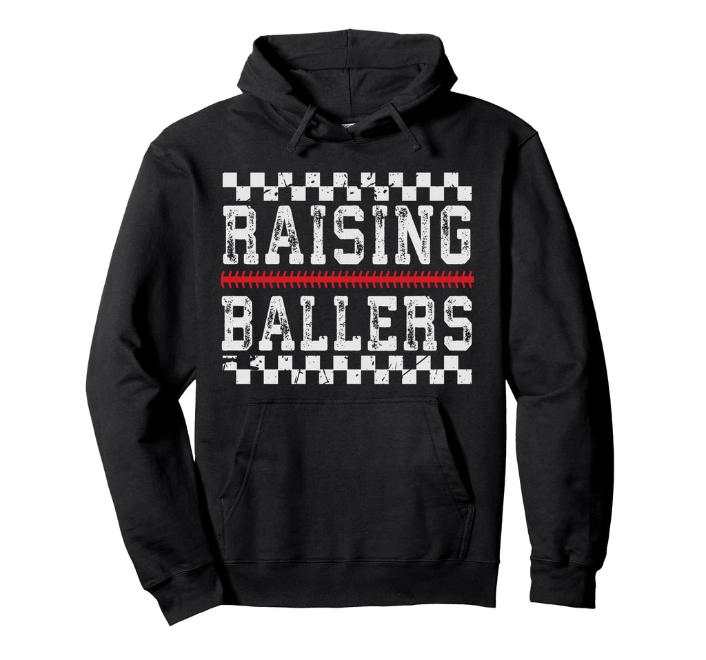 Baseball Player Raising Ballers Game Day Hoodie - Minimalist Print Unisex - T-Shirt, Sweatshirt, Hoodie