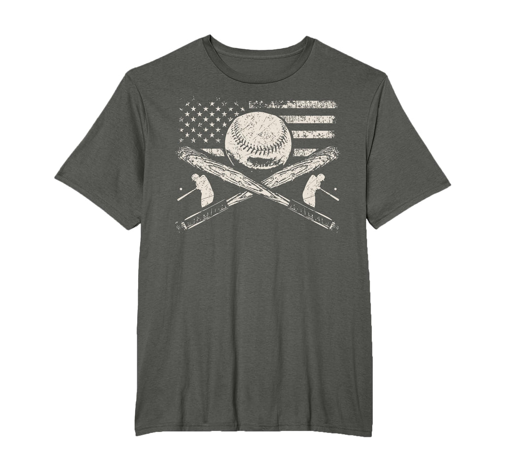 Patriotic American Flag Baseball Baseball T-Shirt - Minimalist Print Unisex - T-Shirt, Sweatshirt, Hoodie