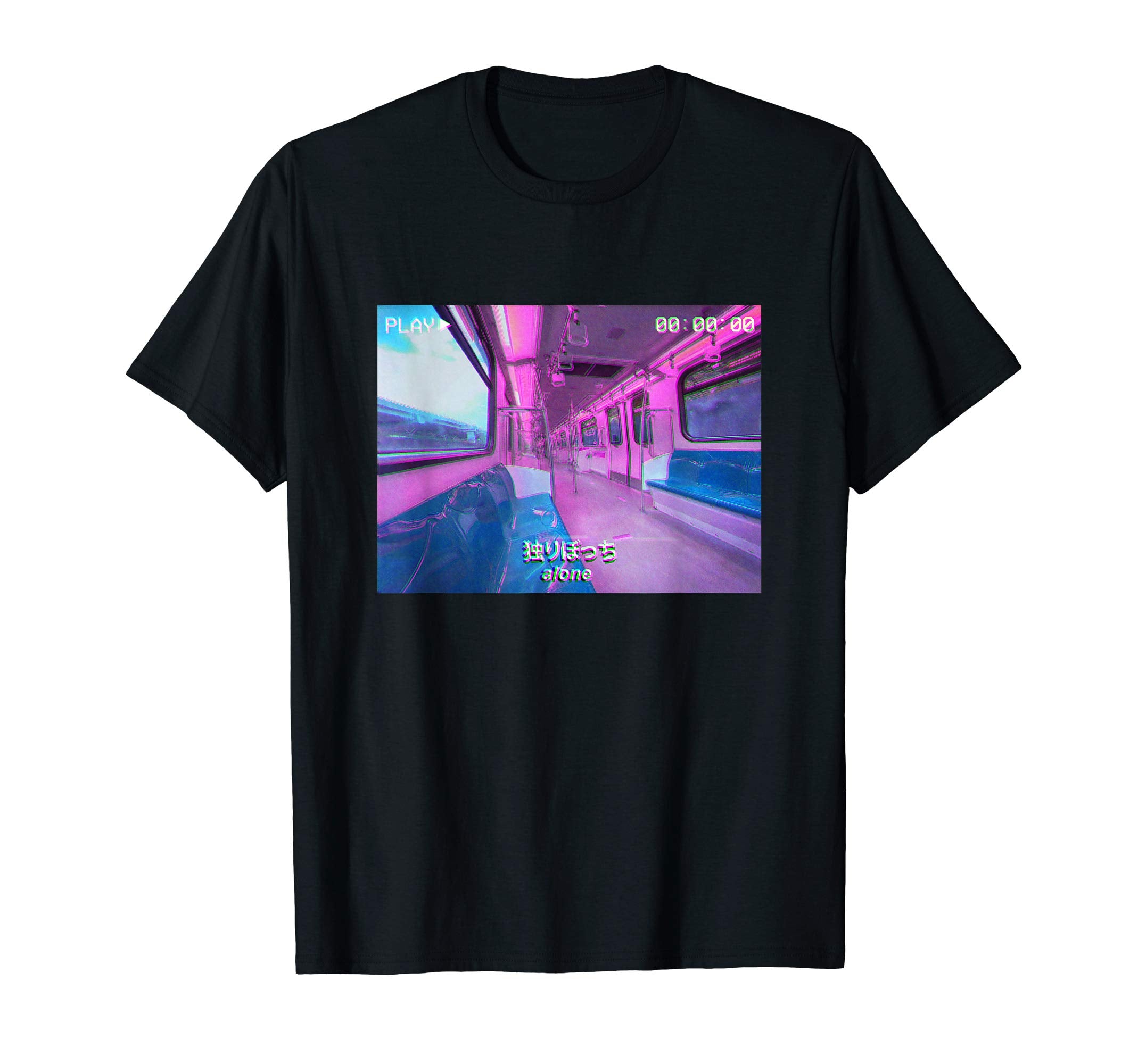 Aesthetic Alone Japanese Text Sad 90S T-Shirt - Trendy Graphic for Adults - T-Shirt, Sweatshirt, Hoodie