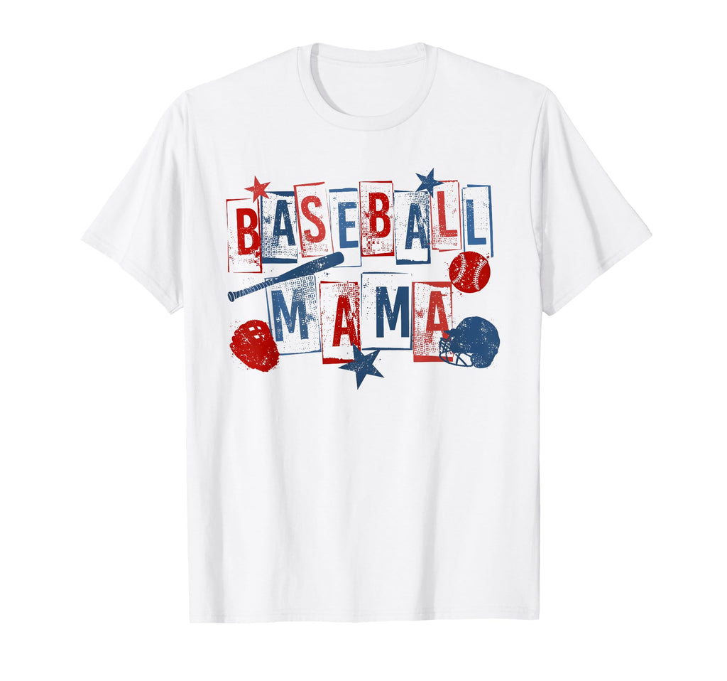Baseball Mama Mom Mother Game Day T-Shirt - Casual Everyday Wear Men Women - T-Shirt, Sweatshirt, Hoodie