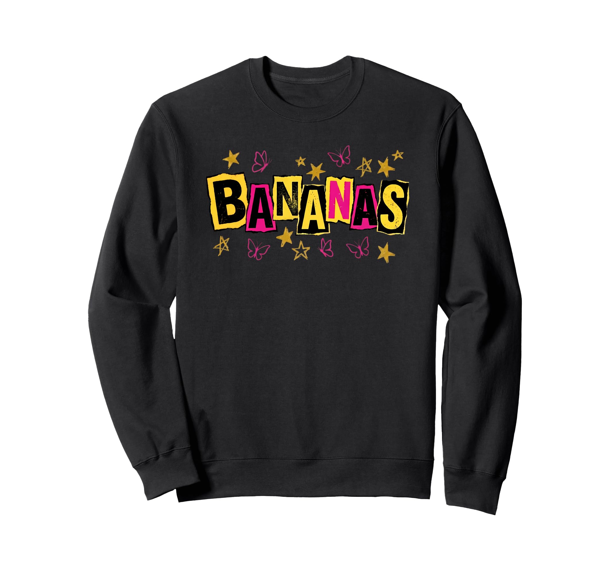Bananas Ransom Note Y2K Grunge Sweatshirt - Fun Novelty Design Unisex - T-Shirt, Sweatshirt, Hoodie
