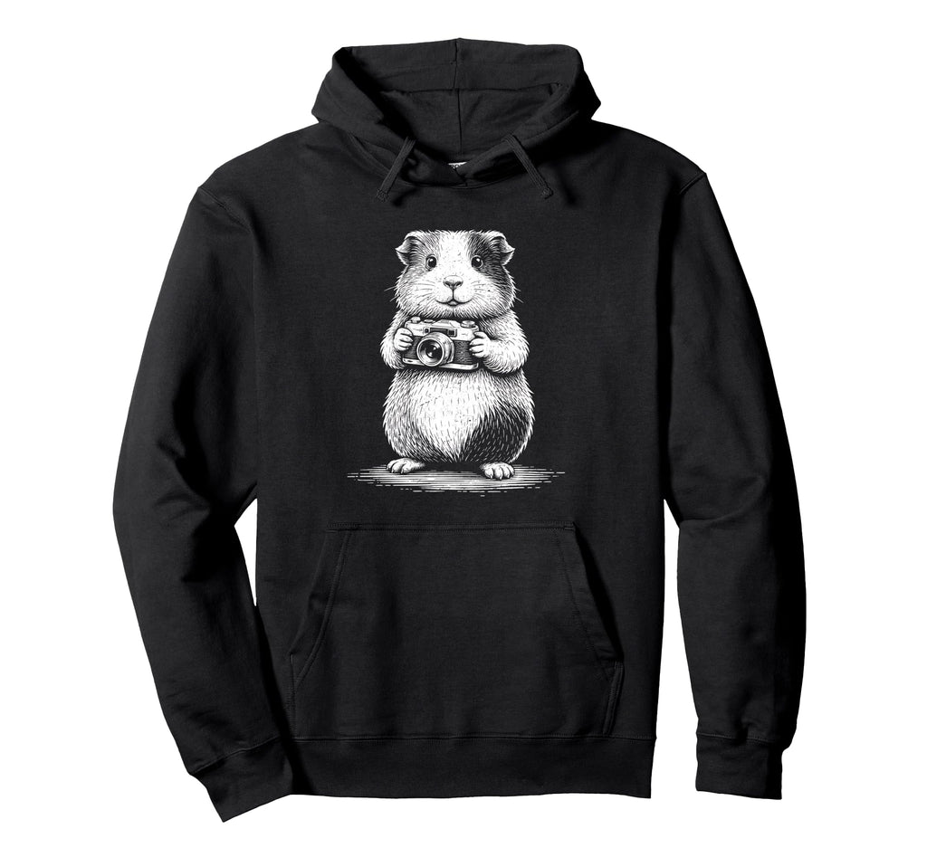 Guinea Pig Photographer Camera Hoodie - Custom Art Print Men Women - T-Shirt, Sweatshirt, Hoodie