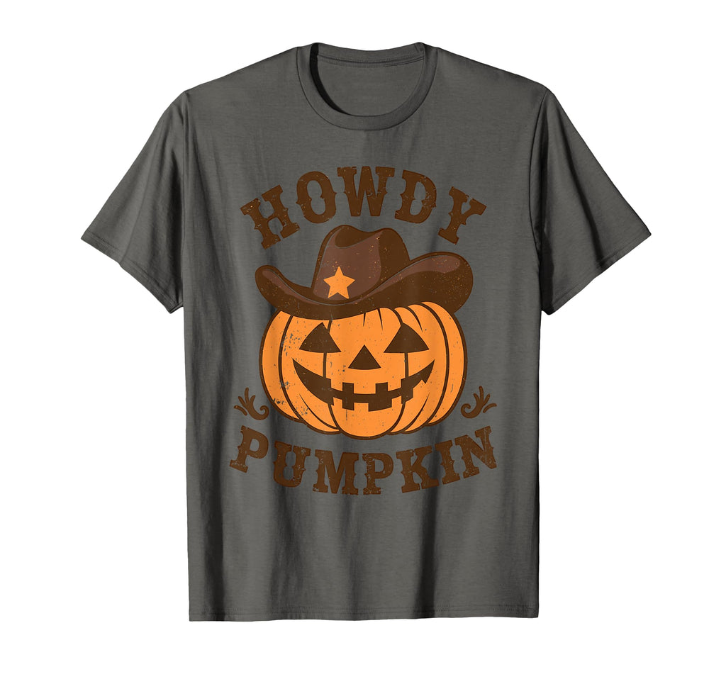 Howdy Pumpkin Autumn Western T-Shirt - Fun Novelty Design for Adults - T-Shirt, Sweatshirt, Hoodie