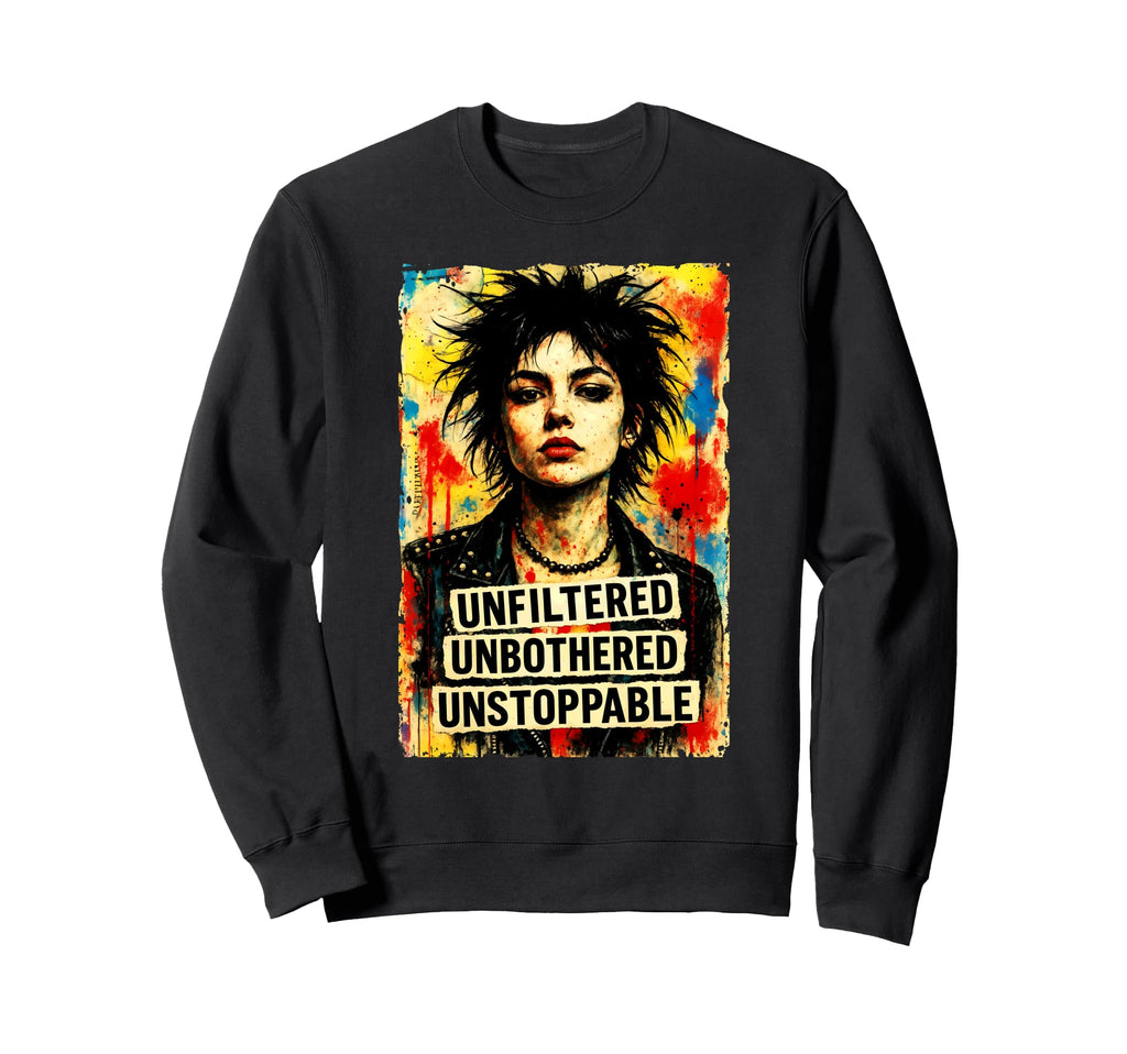 Punk 90S Grunge Urban Street Art Sweatshirt - Minimalist Print Men Women - T-Shirt, Sweatshirt, Hoodie