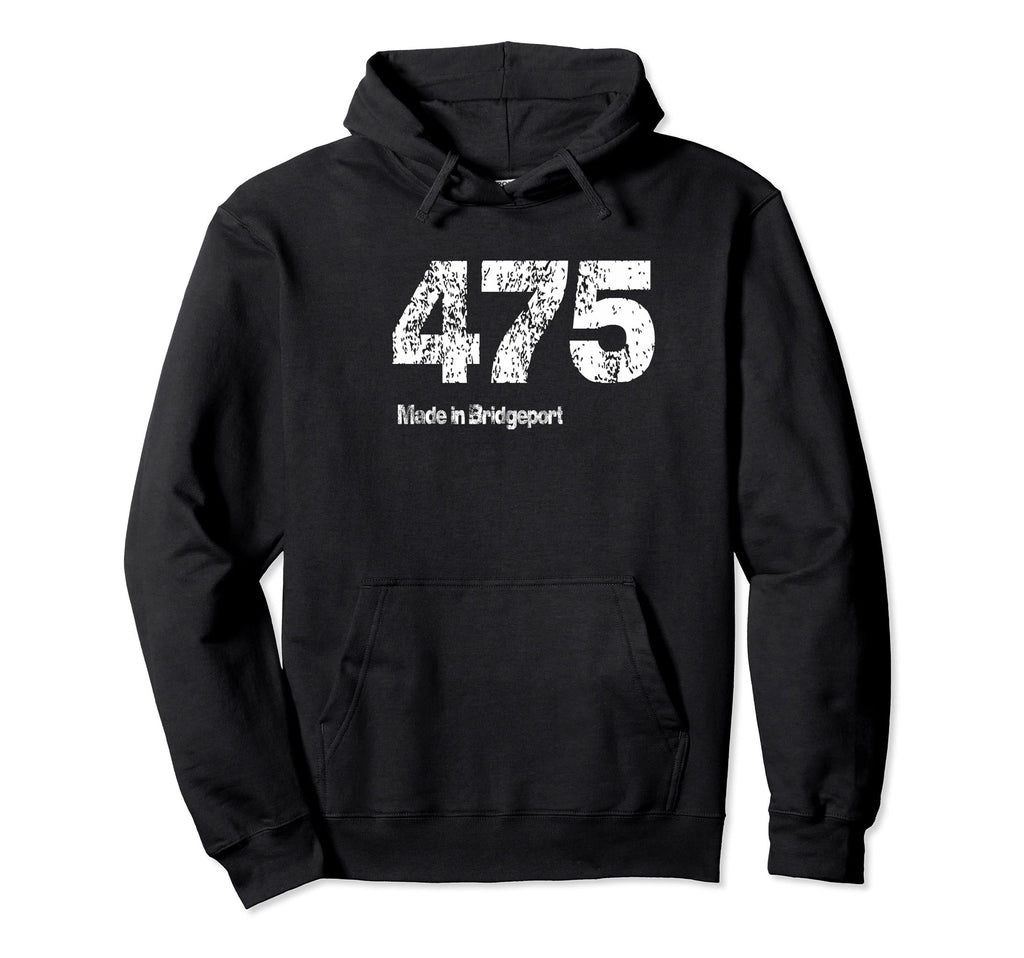 475 Made Bridgeport Distressed Hoodie - Fun Novelty Design for Adults - T-Shirt, Sweatshirt, Hoodie