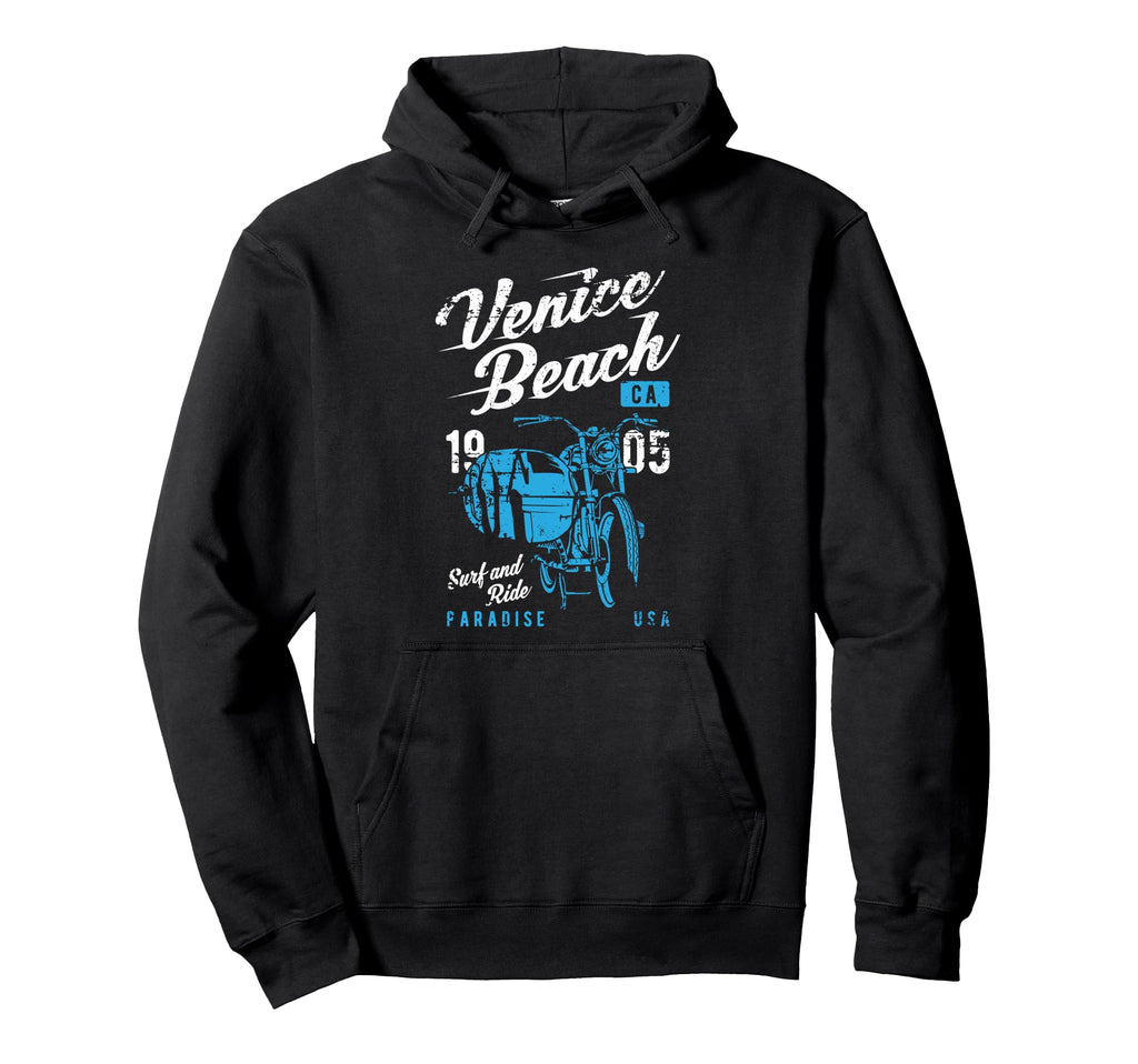 Venice Beach California Distressed Hoodie - Graphic Print for Adults - T-Shirt, Sweatshirt, Hoodie