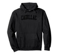 Cadillac Mi Distressed Black Varsity Hoodie - Graphic Print Men Women - T-Shirt, Sweatshirt, Hoodie