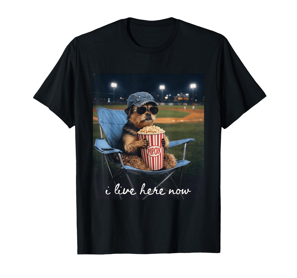 Funny Griffon Baseball Mom I Live Here T-Shirt - Novelty Apparel Men Women - T-Shirt, Sweatshirt, Hoodie