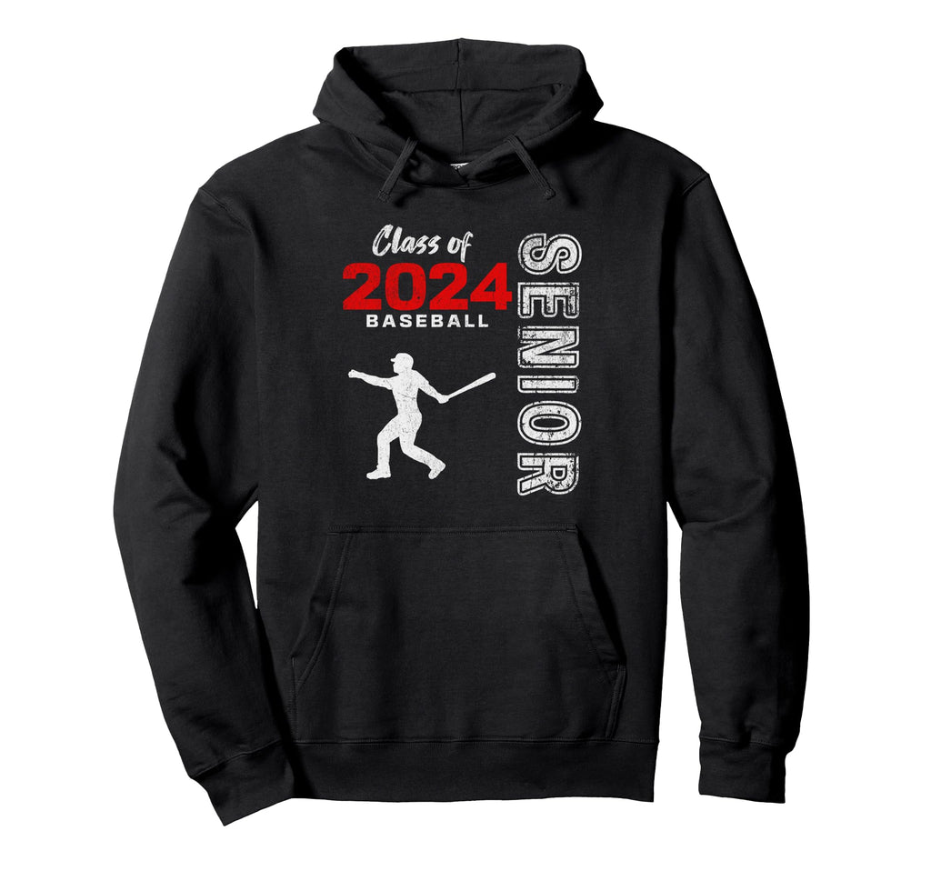 Baseball Player Senior Class 2024 Hoodie - Custom Art Print Unisex - T-Shirt, Sweatshirt, Hoodie