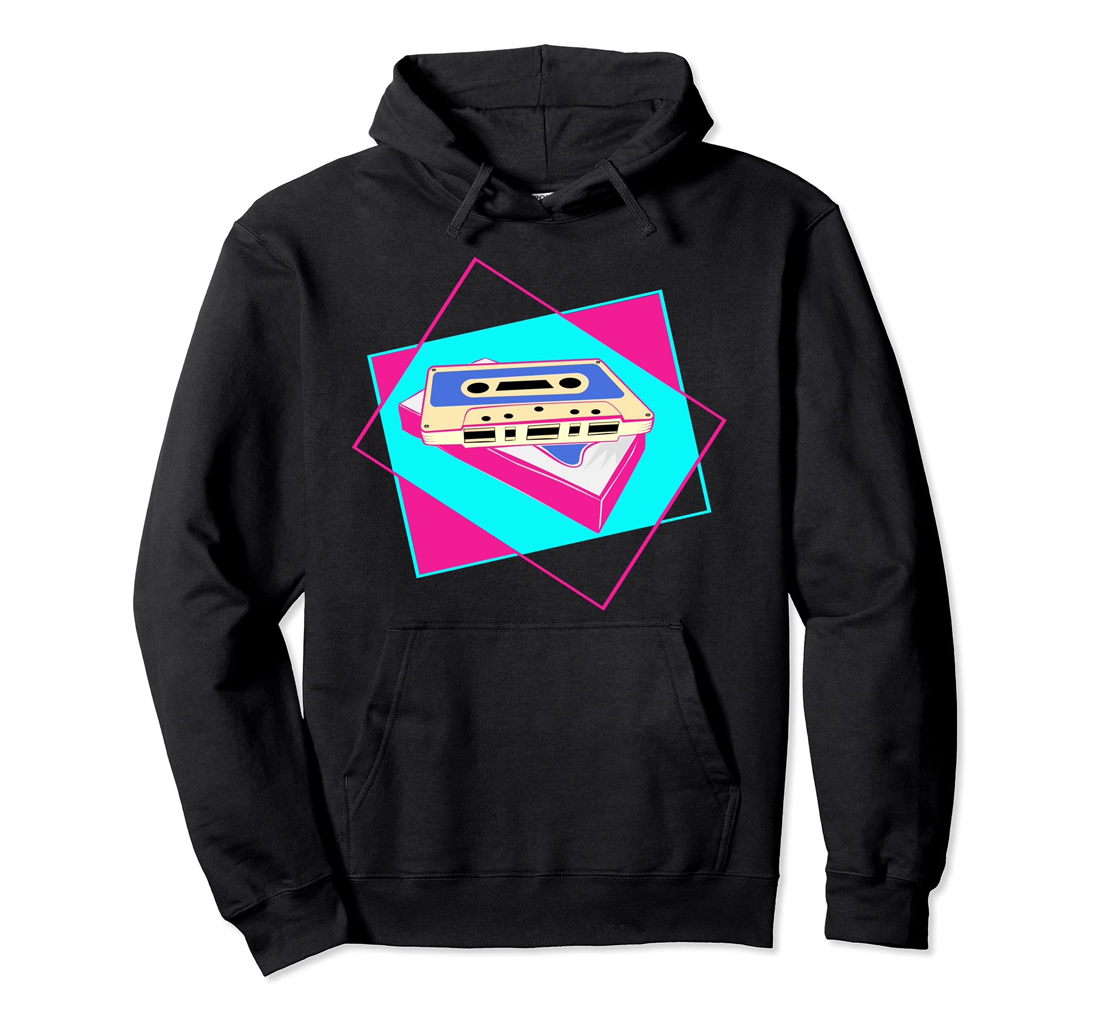 80S Music Cassette Vaporwave Hoodie - Aesthetic Graphic for Adults - T-Shirt, Sweatshirt, Hoodie