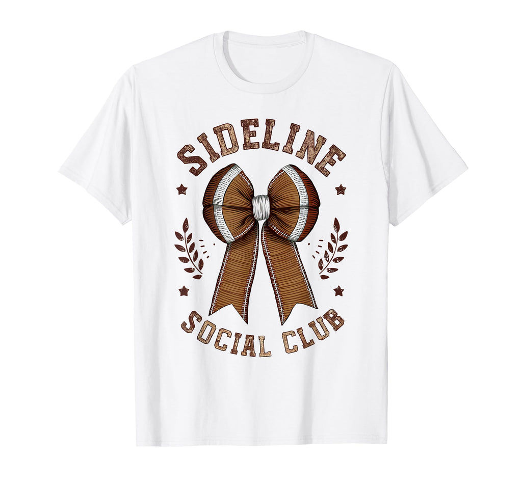 Womens Moms Coquette Bow Football Lover T-Shirt - Unique Graphic Unisex - T-Shirt, Sweatshirt, Hoodie