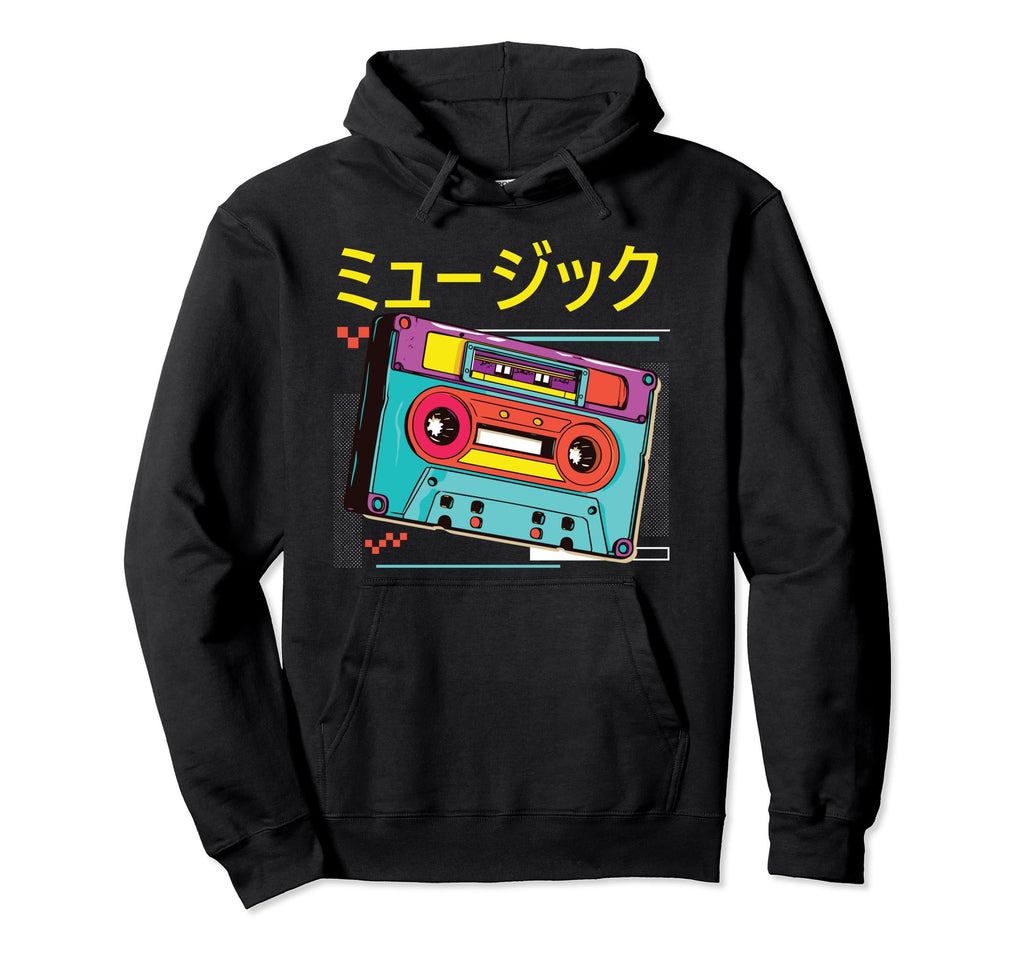 90S Japanese Aesthetics Vaporwave Hoodie - Fun Novelty Design Men Women - T-Shirt, Sweatshirt, Hoodie