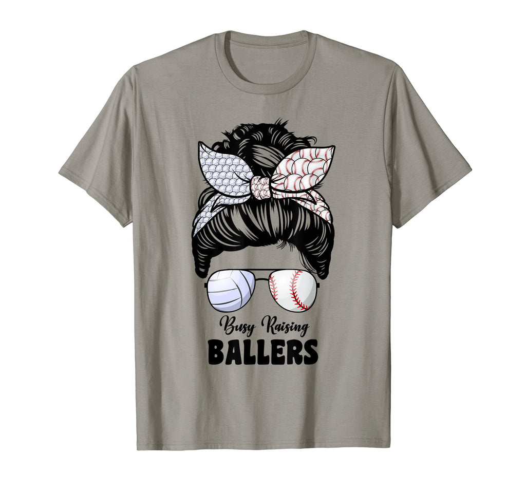 Funny Volleyball And Baseball Mom Messy T-Shirt - Custom Art Print Unisex - T-Shirt, Sweatshirt, Hoodie
