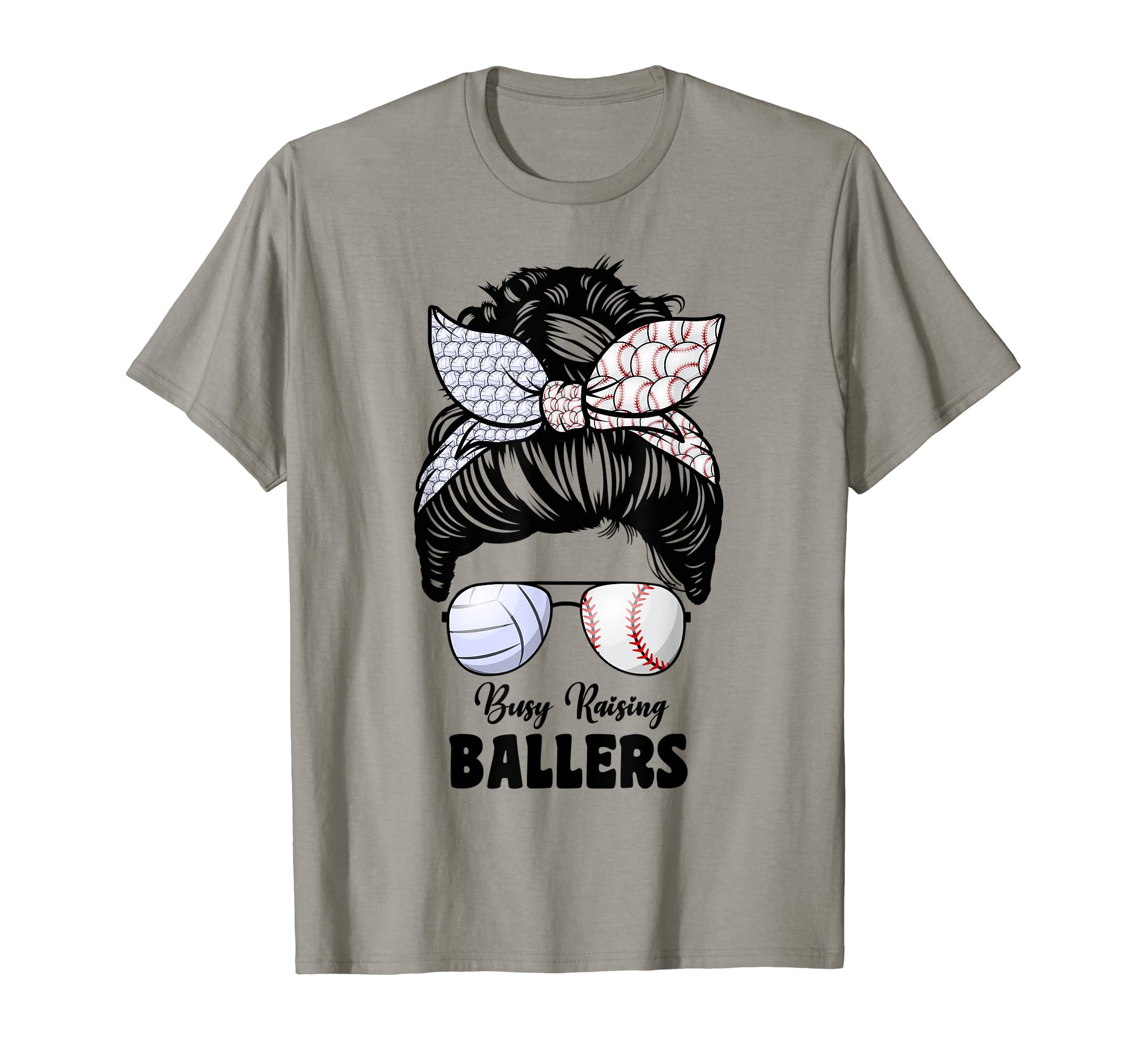 Funny Volleyball And Baseball Mom Messy T-Shirt - Custom Art Print Unisex - T-Shirt, Sweatshirt, Hoodie