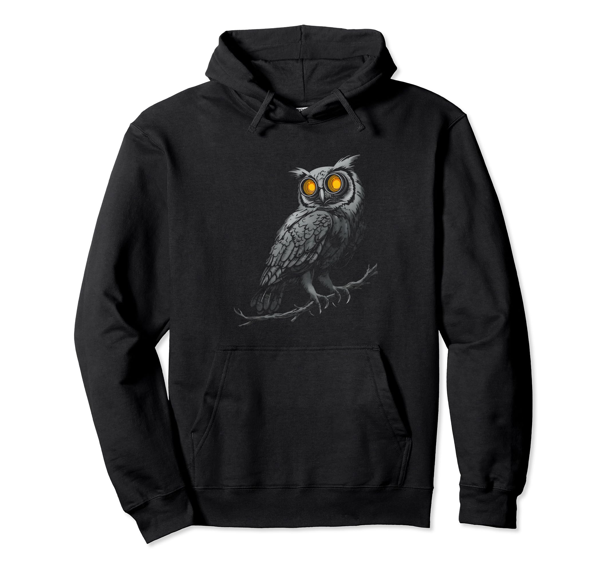 Owl Branch Camera Lenses As Eyes Hoodie - Graphic Print Men Women - T-Shirt, Sweatshirt, Hoodie