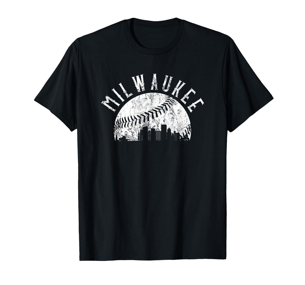 Milwaukee Wisconsin Skyline T-Shirt - Minimalist Print Men Women - T-Shirt, Sweatshirt, Hoodie