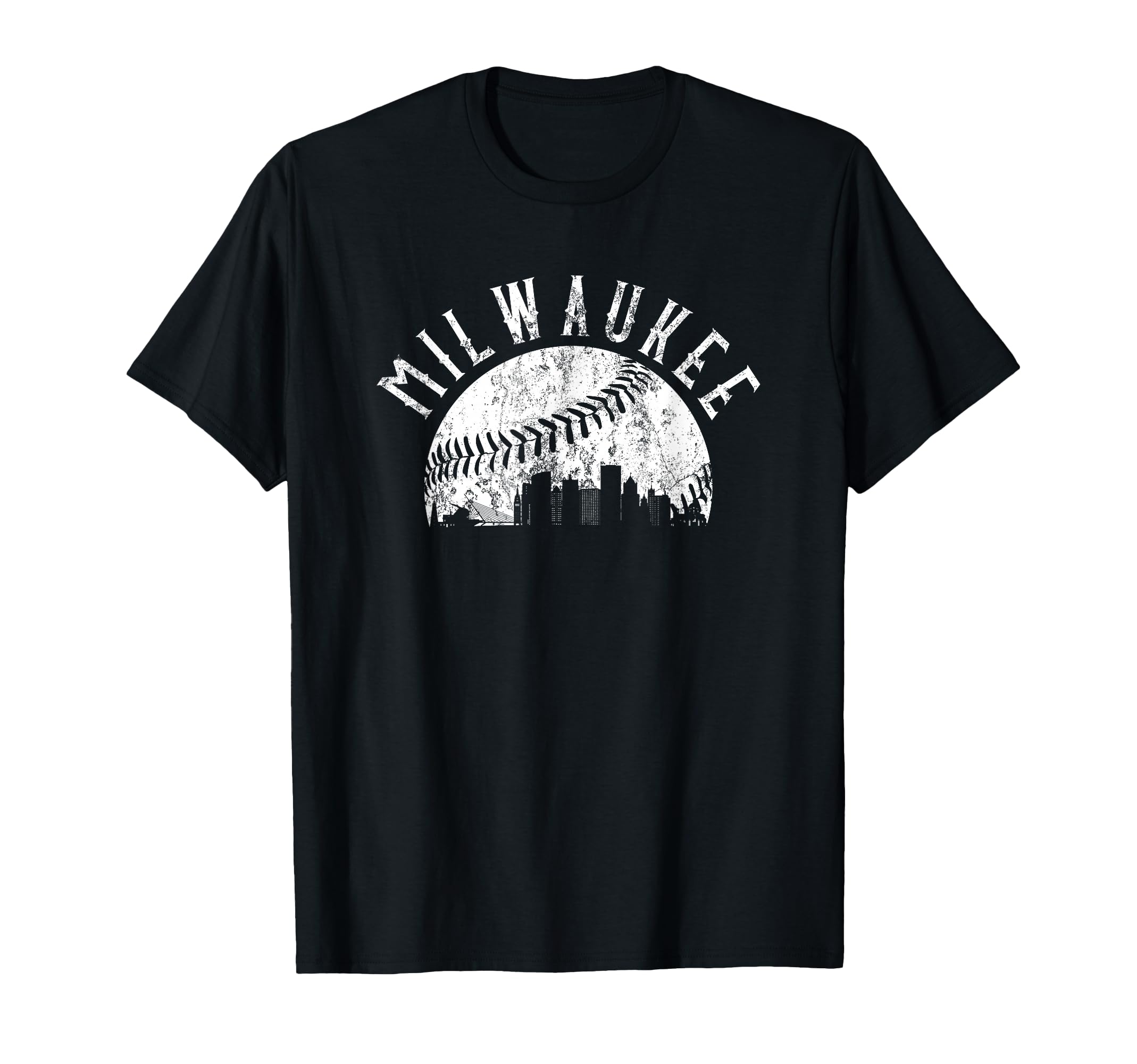 Milwaukee Wisconsin Skyline T-Shirt - Minimalist Print Men Women - T-Shirt, Sweatshirt, Hoodie