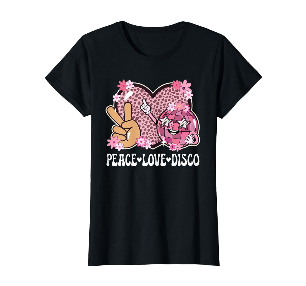 Peace Love Disco Outfit Cheetah 70S T-Shirt - Minimalist Print Men Women - T-Shirt, Sweatshirt, Hoodie