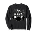 Raccoon Playing Drums Drummer Sweatshirt - Novelty Apparel Men Women - T-Shirt, Sweatshirt, Hoodie