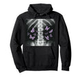 Xray Skeleton Purple Butterfly Egirl Hoodie - Fun Novelty Design Unisex - T-Shirt, Sweatshirt, Hoodie