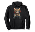 Cat Kitten Gamer Gaming Game Funny Hoodie - Fun Novelty Design for Adults - T-Shirt, Sweatshirt, Hoodie