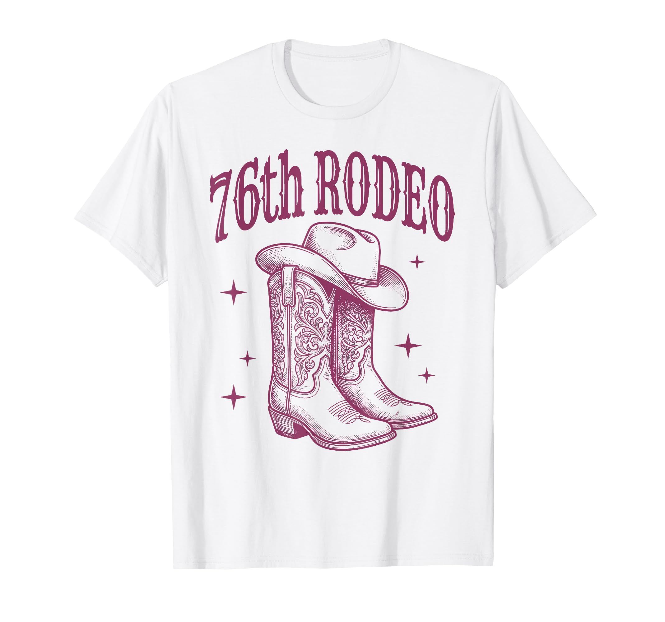 76Th Birthday Rodeo Western Cowgirl T-Shirt - Unique Graphic for Adults - T-Shirt, Sweatshirt, Hoodie