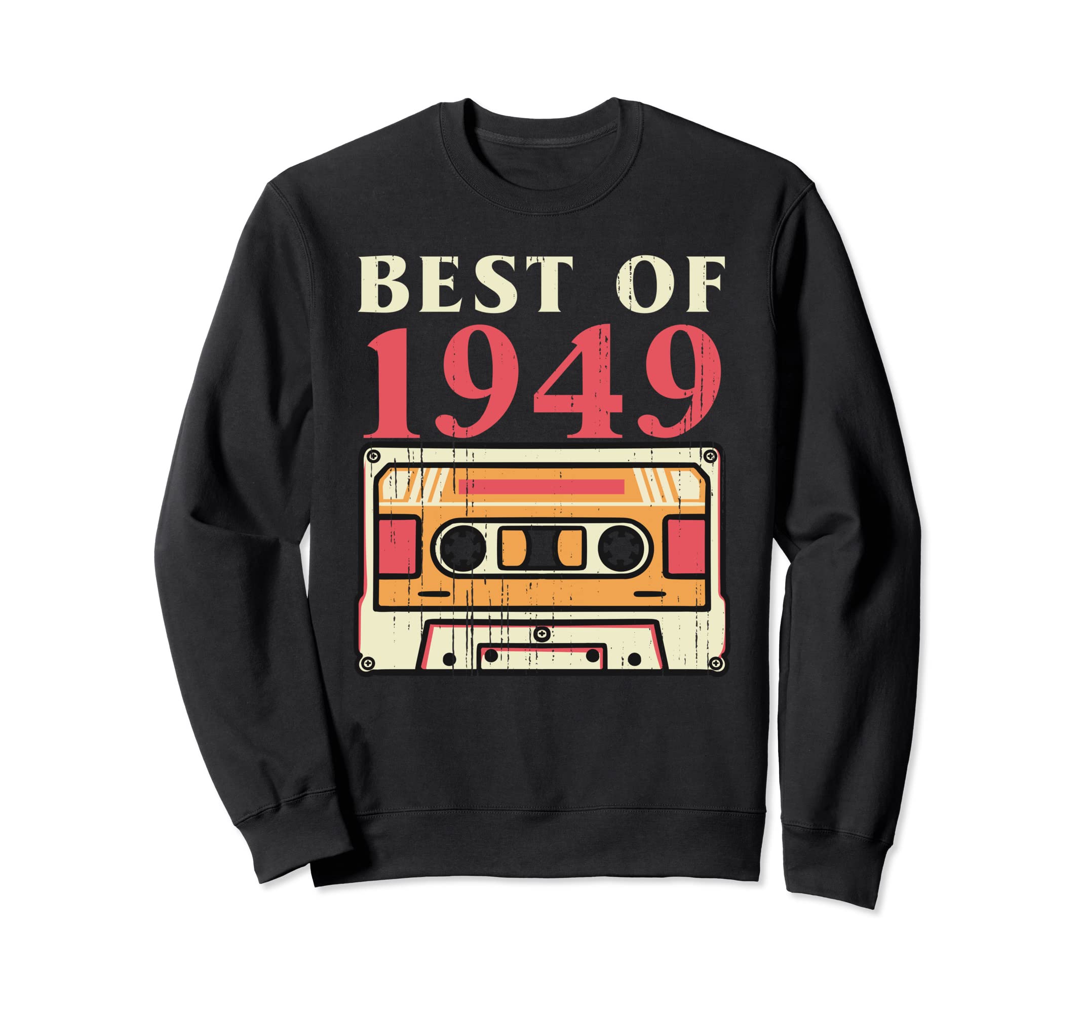 Best 1949 Cassette Tape 80 Years Old Sweatshirt - Custom Art Print Unisex - T-Shirt, Sweatshirt, Hoodie
