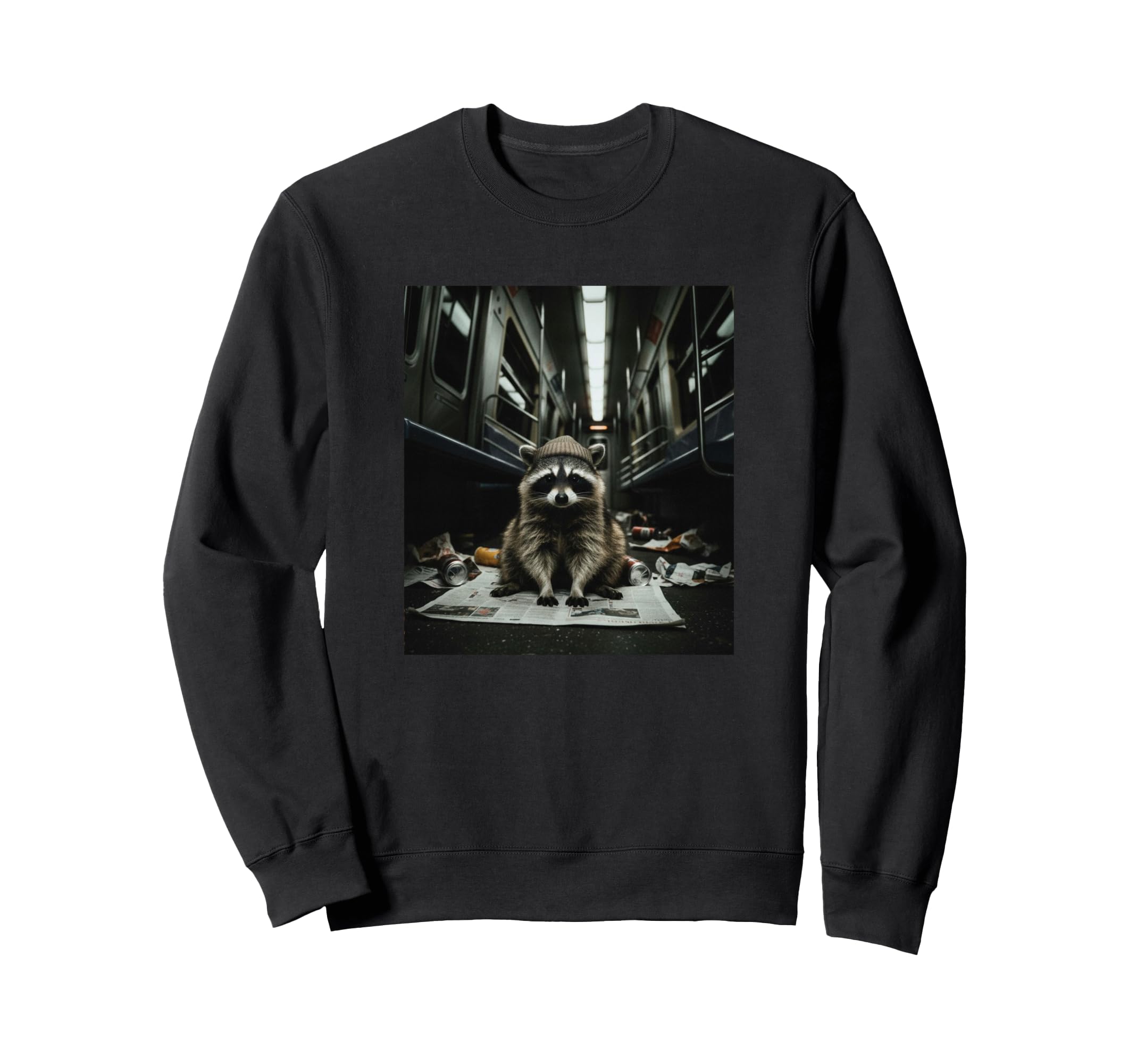Funny Subway Bandit Raccoon Meme Sweatshirt - Unique Graphic Men Women - T-Shirt, Sweatshirt, Hoodie