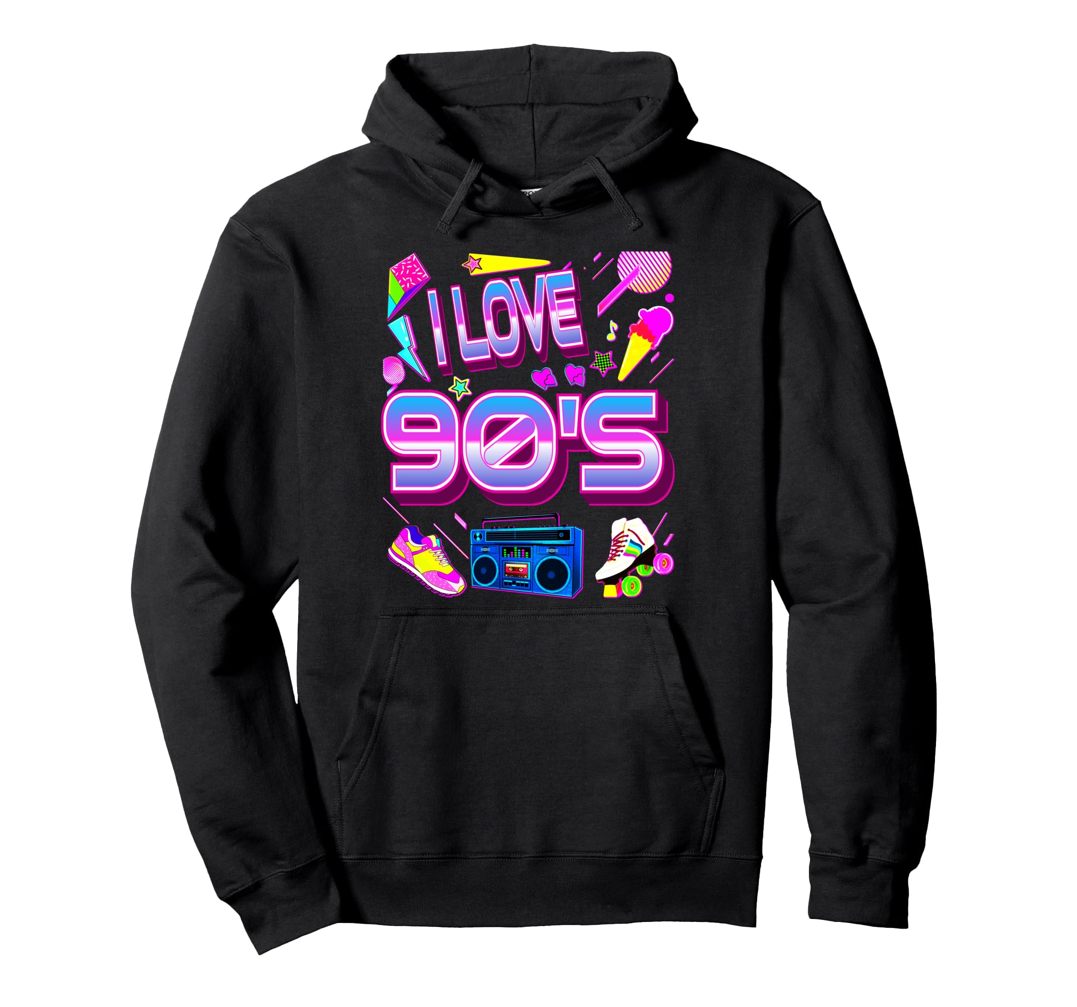 I Love 80S 90S Music Cassette Tape Party Hoodie - Graphic Print Unisex - T-Shirt, Sweatshirt, Hoodie