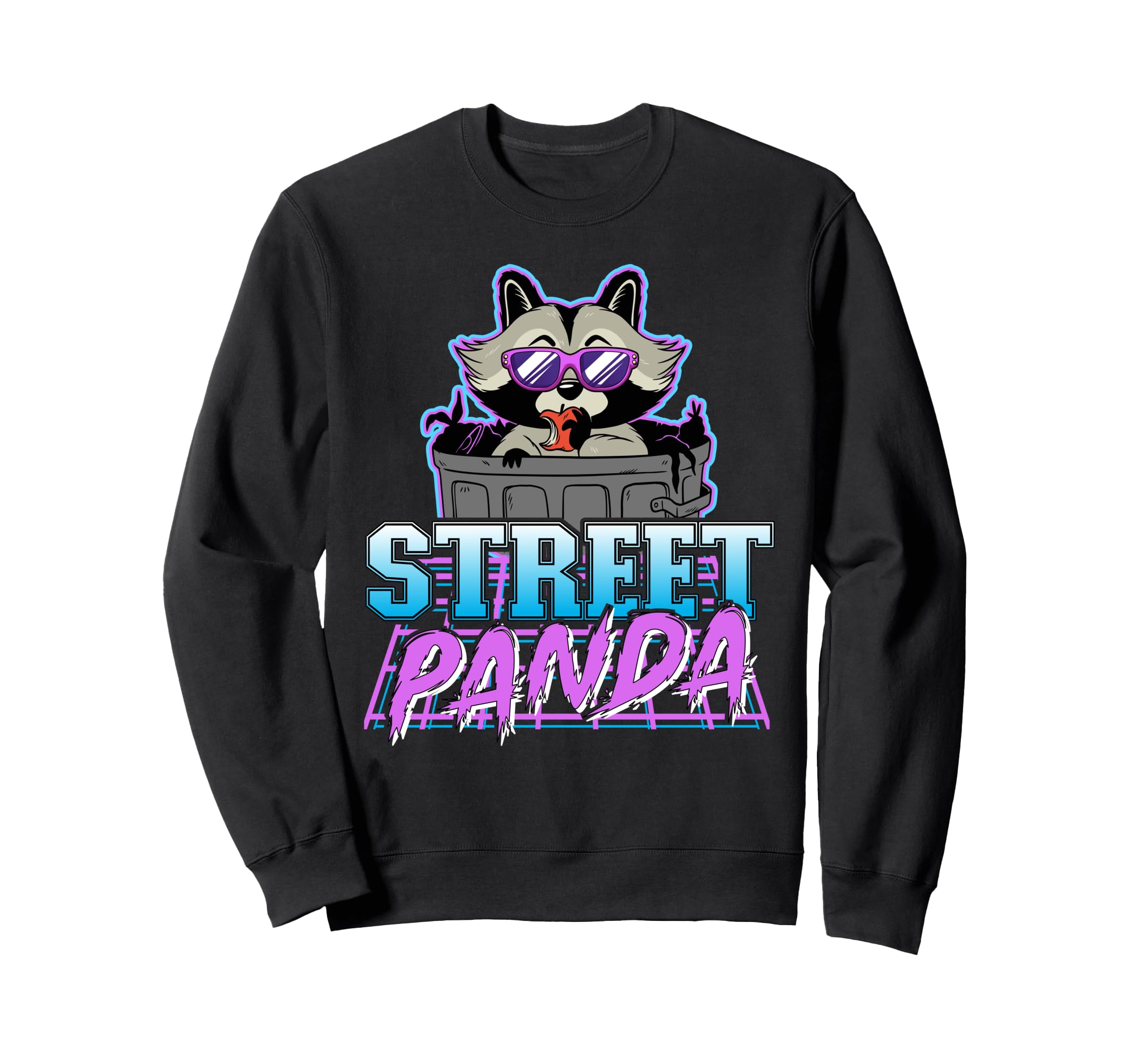 Street Panda Synthwave Retrowave Sweatshirt - Trendy Graphic for Adults - T-Shirt, Sweatshirt, Hoodie