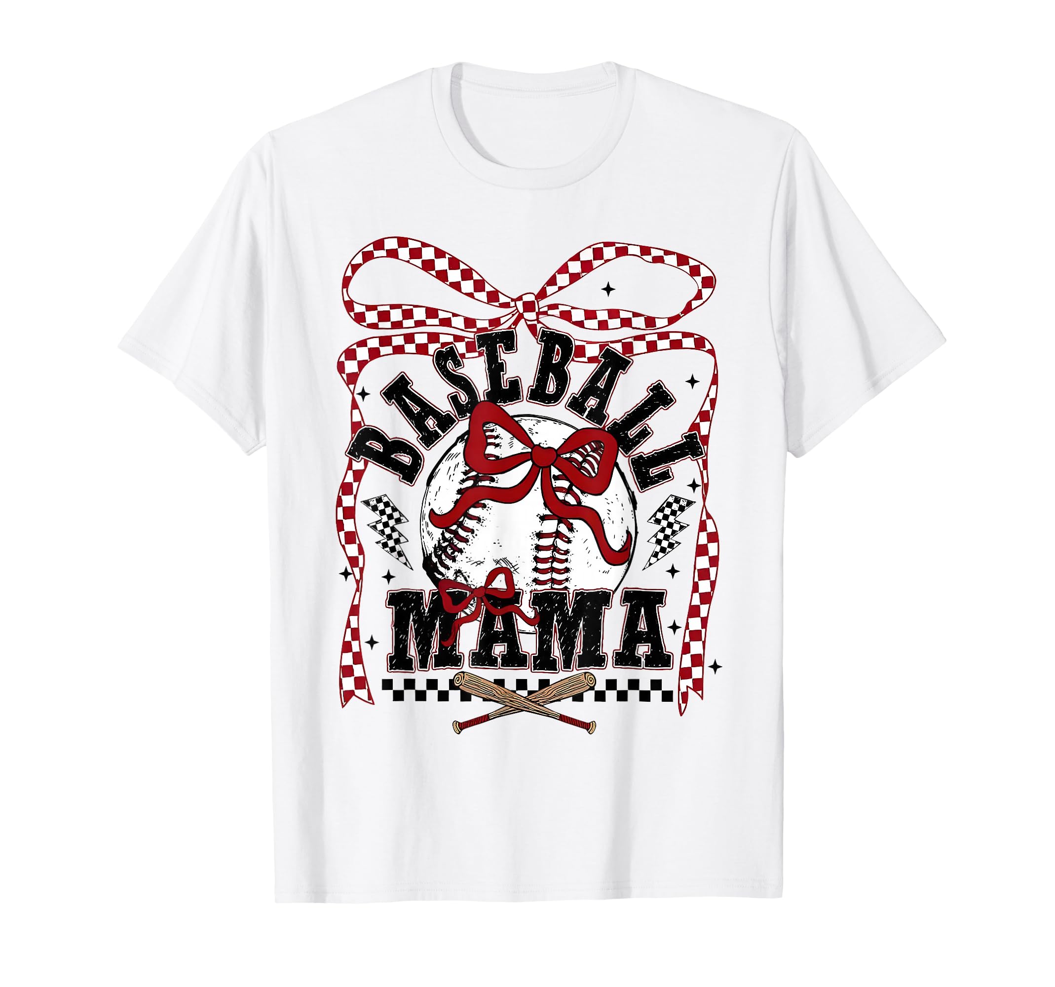 Baseball Mama Coquette Bow Happy Game T-Shirt - Minimalist Print Unisex - T-Shirt, Sweatshirt, Hoodie
