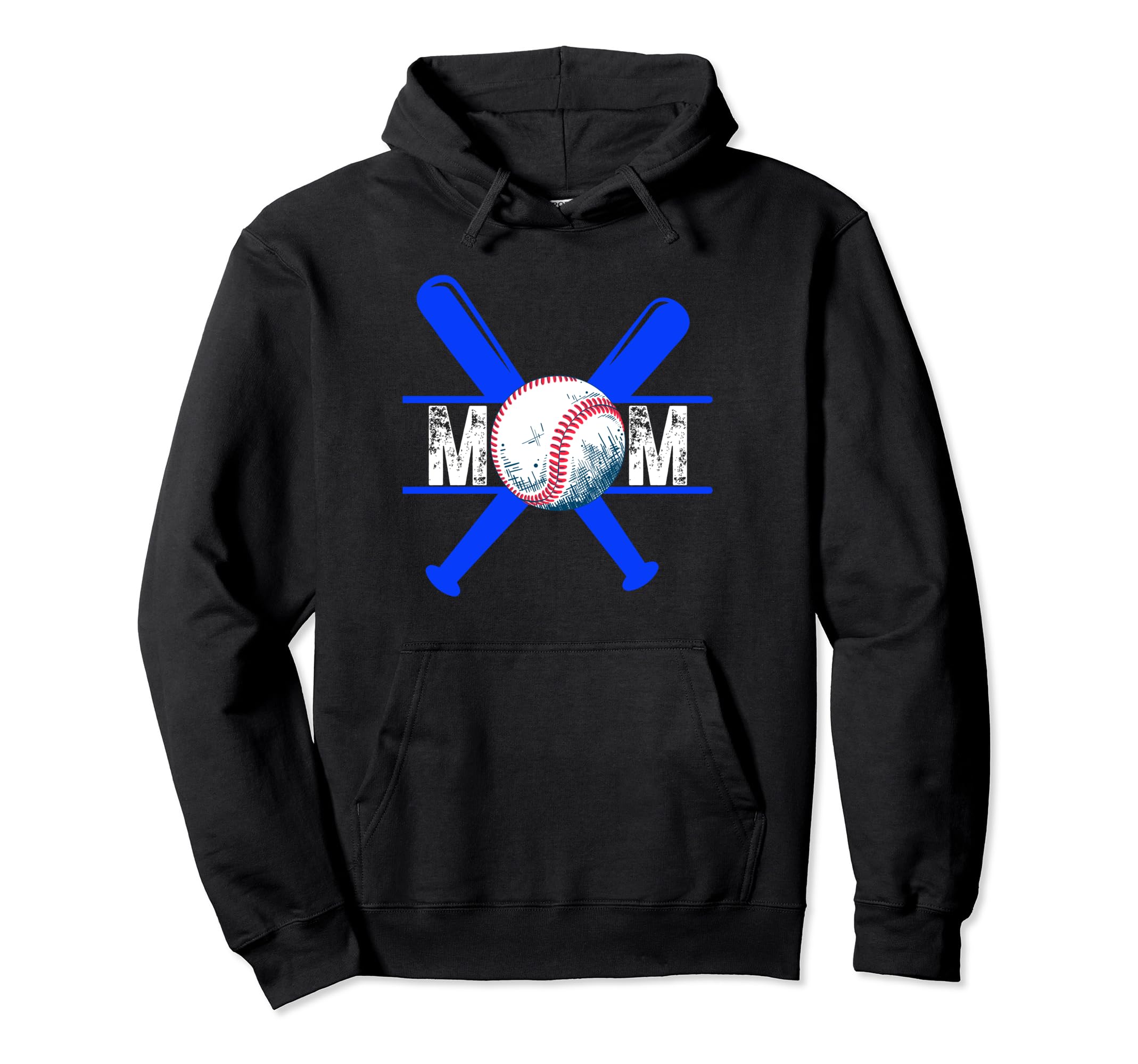 Baseball Mom Blue Hoodie - Graphic Print Men Women - T-Shirt, Sweatshirt, Hoodie