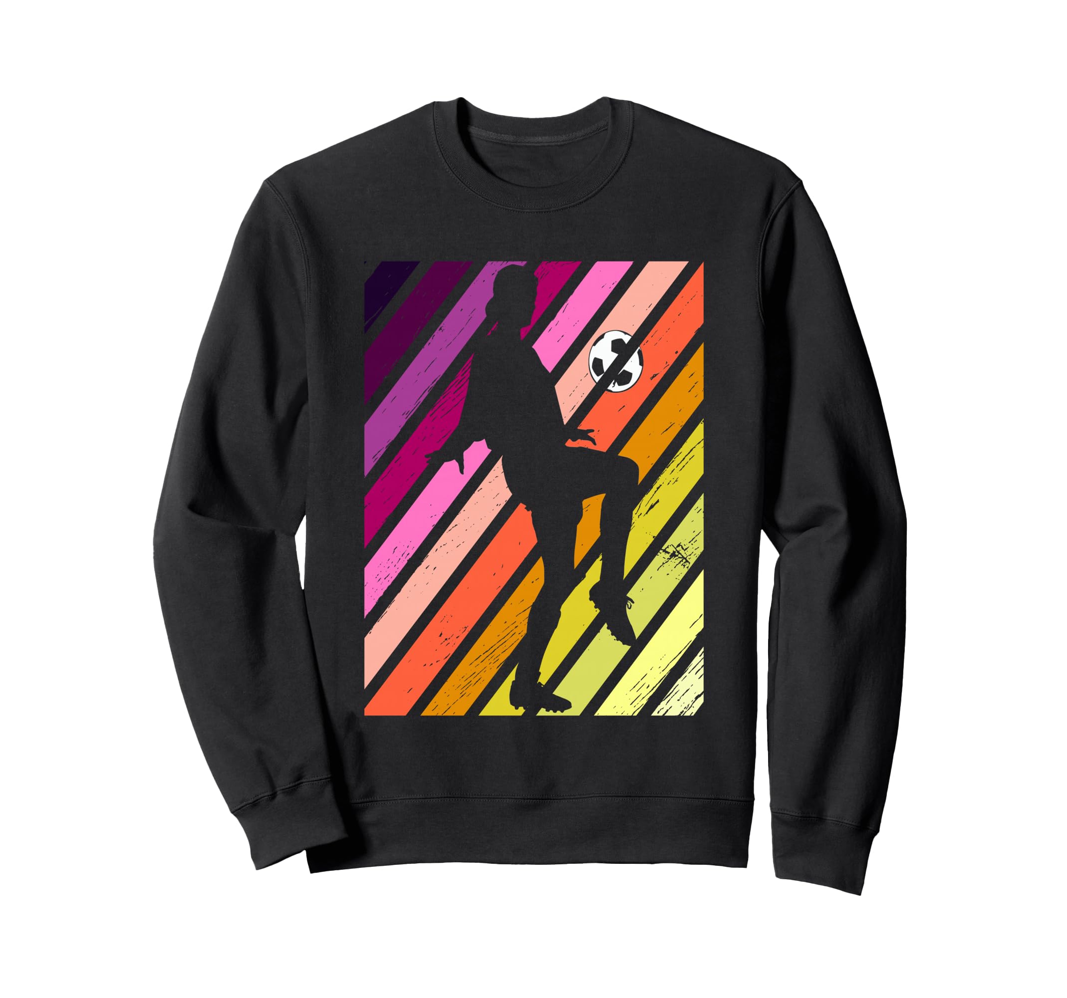 Soccer Football Female Player Sunset Sweatshirt - Minimalist Print Unisex - T-Shirt, Sweatshirt, Hoodie