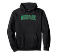 Moorpark Ca Distressed Green Varsity Hoodie - Unique Graphic Unisex - T-Shirt, Sweatshirt, Hoodie