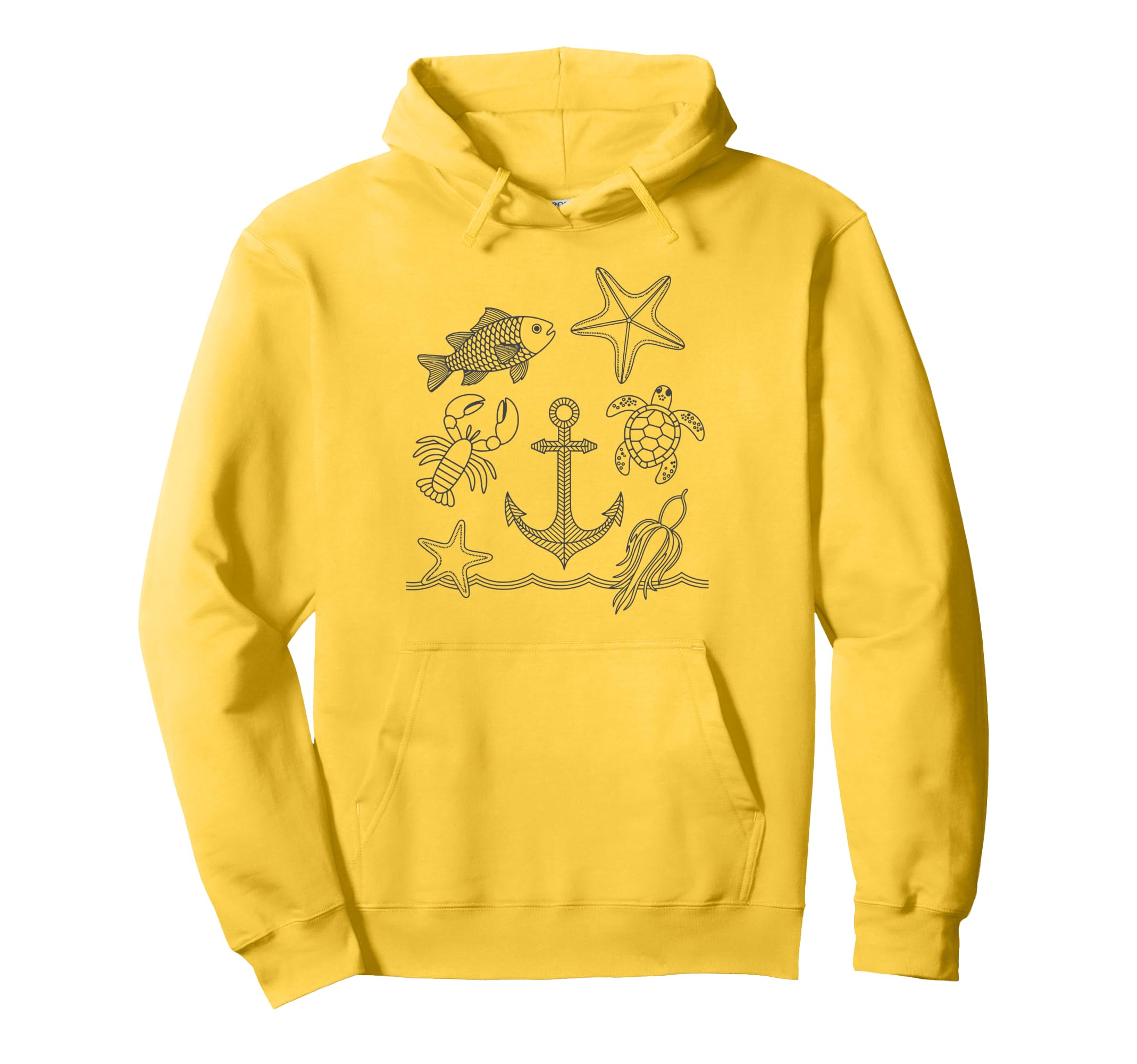 90S Fisherman Aesthetic Fish Beachy Hoodie - Trendy Graphic for Adults - T-Shirt, Sweatshirt, Hoodie
