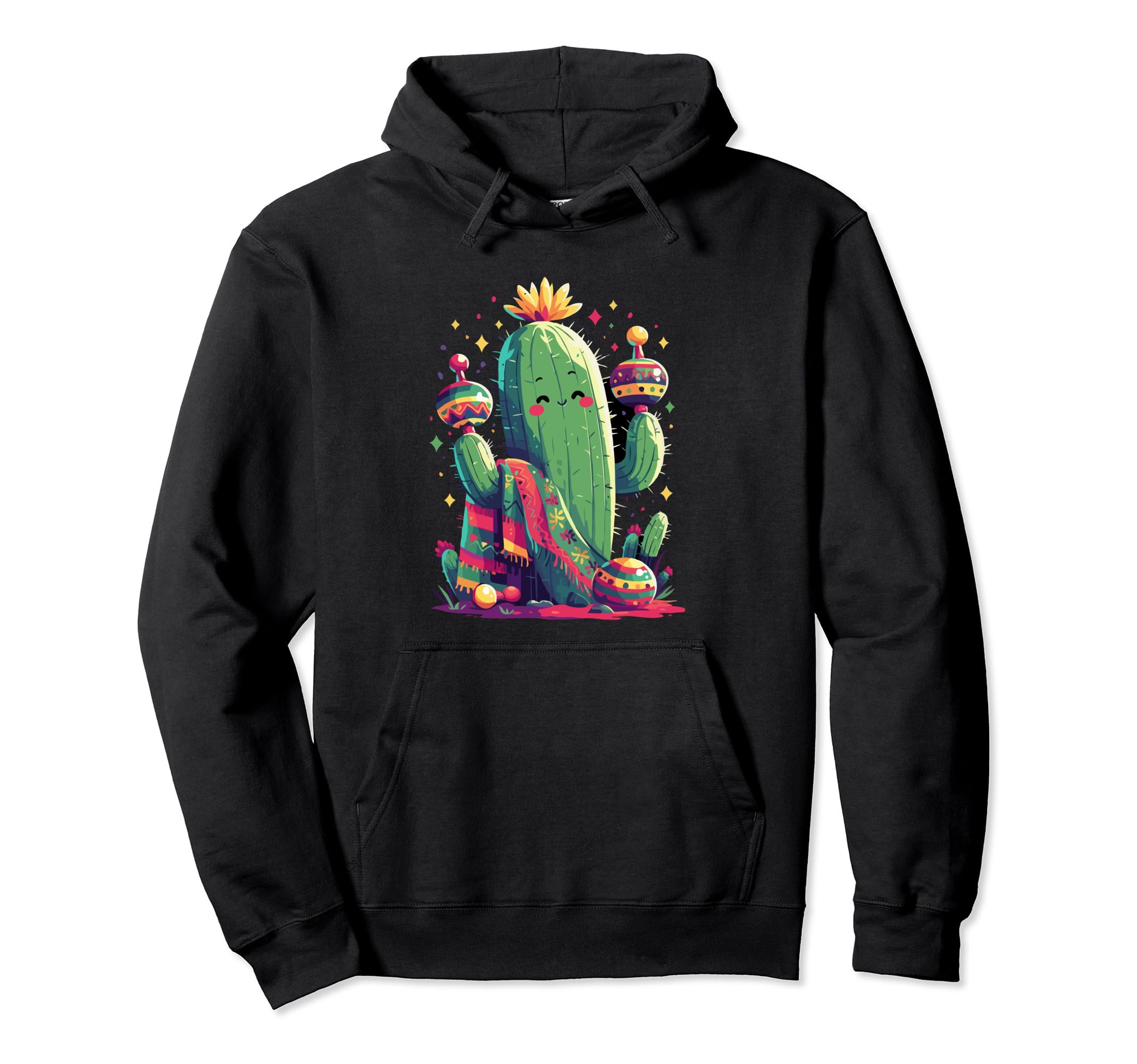 Cactus Serape Succulent Plant Cacti Hoodie - Graphic Print Men Women - T-Shirt, Sweatshirt, Hoodie