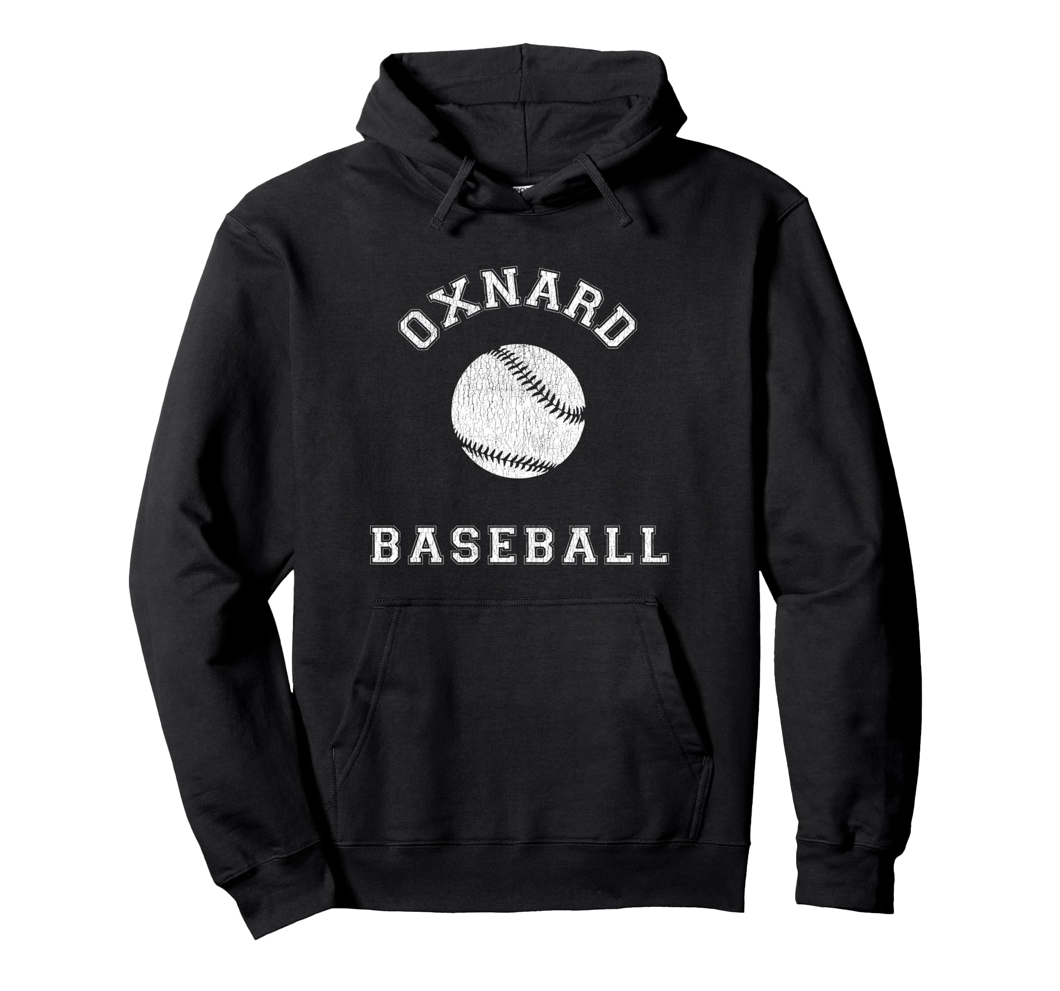 Oxnard Baseball Distressed Hoodie - Fun Novelty Design Unisex - T-Shirt, Sweatshirt, Hoodie