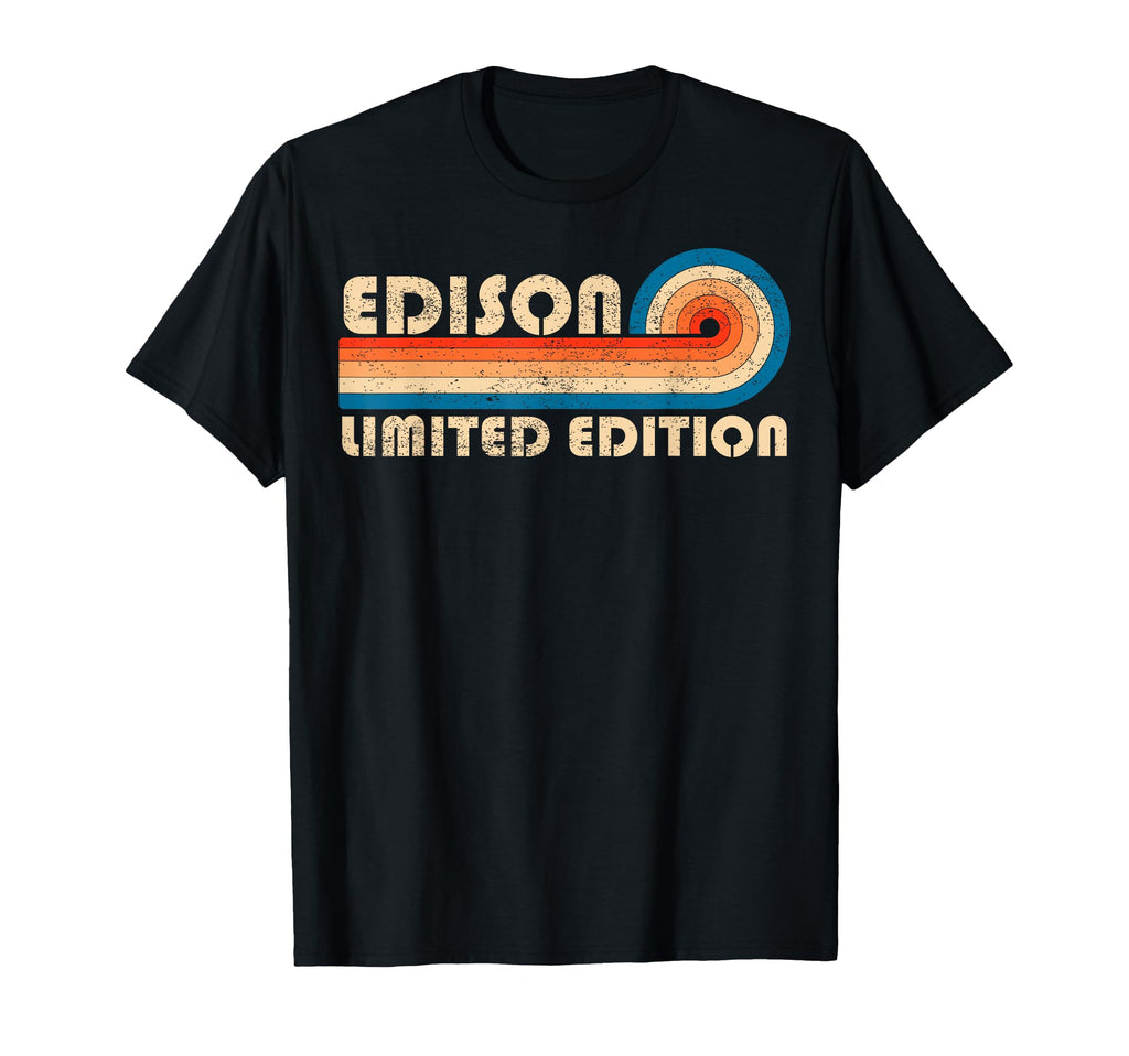 Edison 70S 80S Sunset Stripe T-Shirt - Graphic Print for Adults - T-Shirt, Sweatshirt, Hoodie