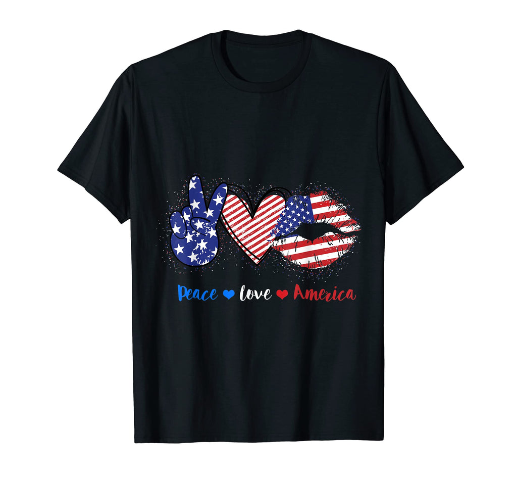 Peace Love America T-Shirt - Novelty Apparel for Adults - T-Shirt, Sweatshirt, Hoodie