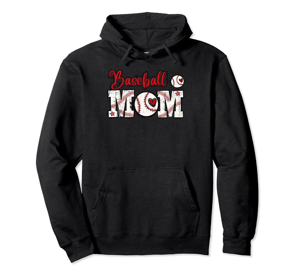 Baseball Mom Sports Fan Love Heart Hoodie - Streetwear Style for Adults - T-Shirt, Sweatshirt, Hoodie