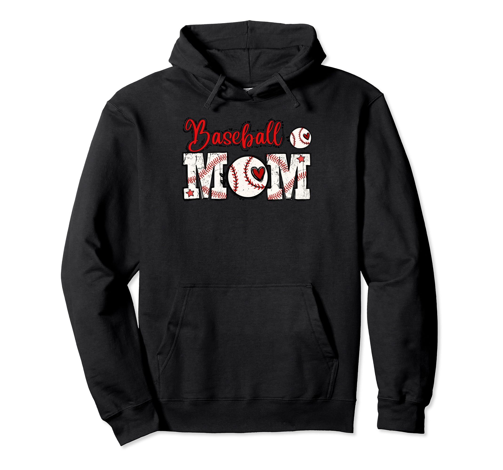 Baseball Mom Sports Fan Love Heart Hoodie - Streetwear Style for Adults - T-Shirt, Sweatshirt, Hoodie