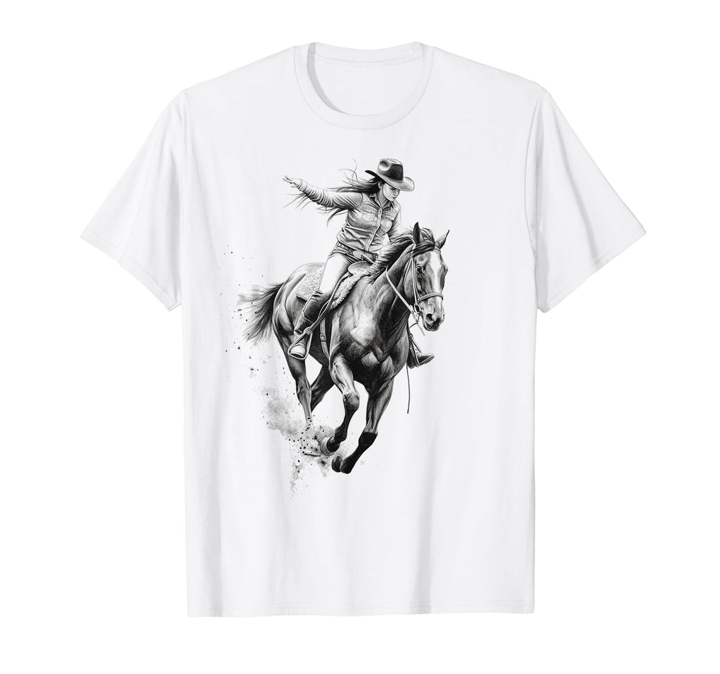Cowboy Rodeo Horse Riding Usa T-Shirt - Casual Everyday Wear Men Women - T-Shirt, Sweatshirt, Hoodie