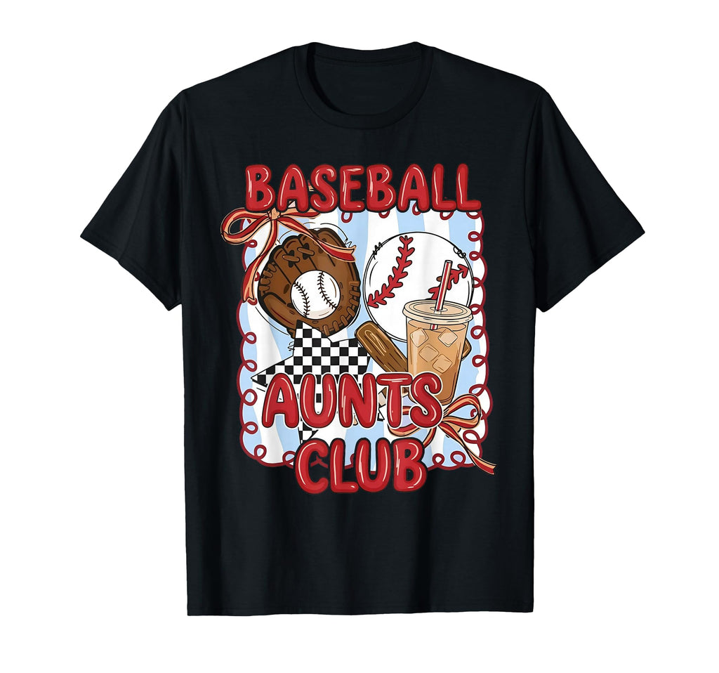 Baseball Aunt Club Sports Auntie Iced T-Shirt - Aesthetic Graphic Unisex - T-Shirt, Sweatshirt, Hoodie