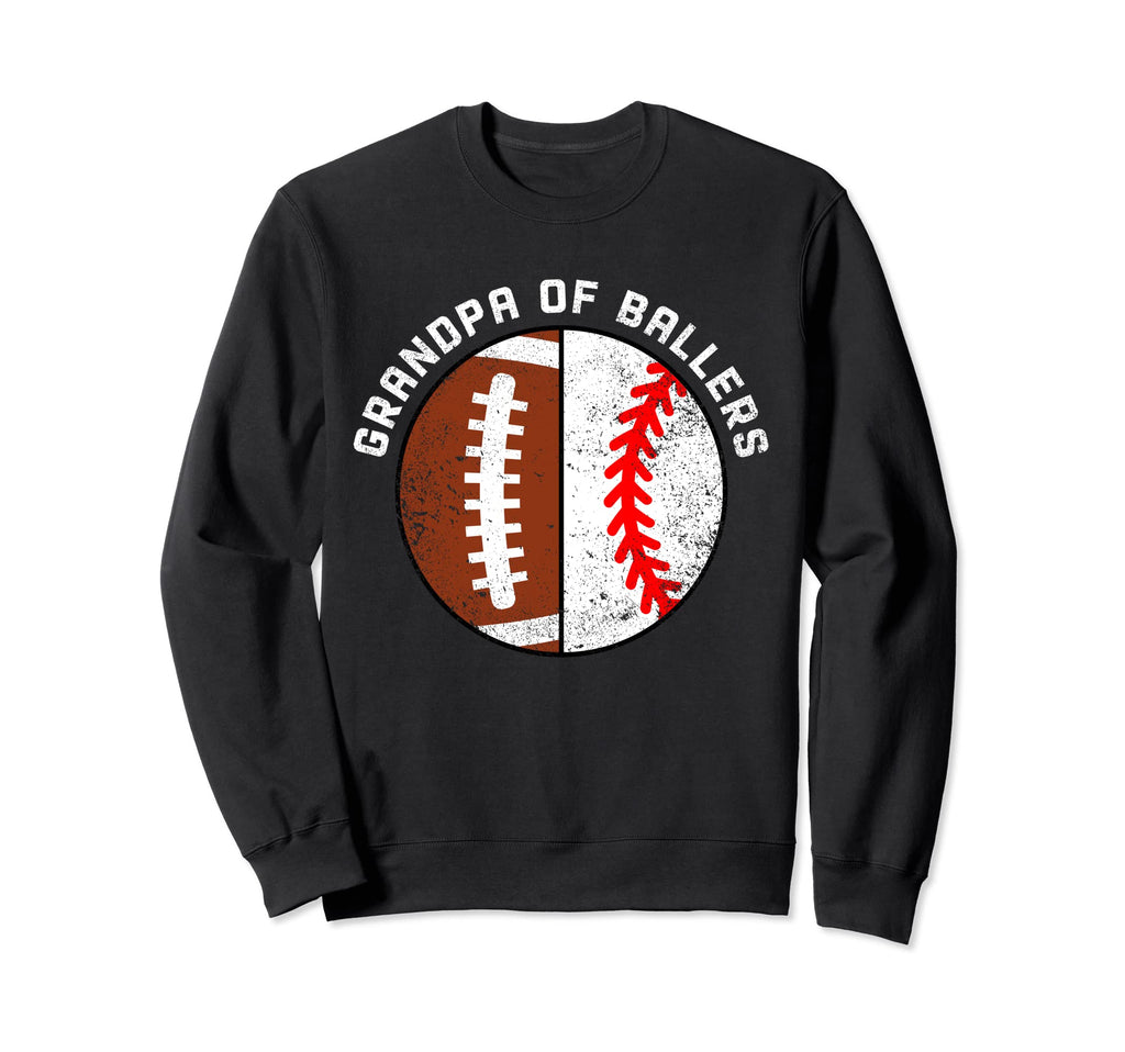 Grandpa Ballers Funny Football Sweatshirt - Custom Art Print Men Women - T-Shirt, Sweatshirt, Hoodie